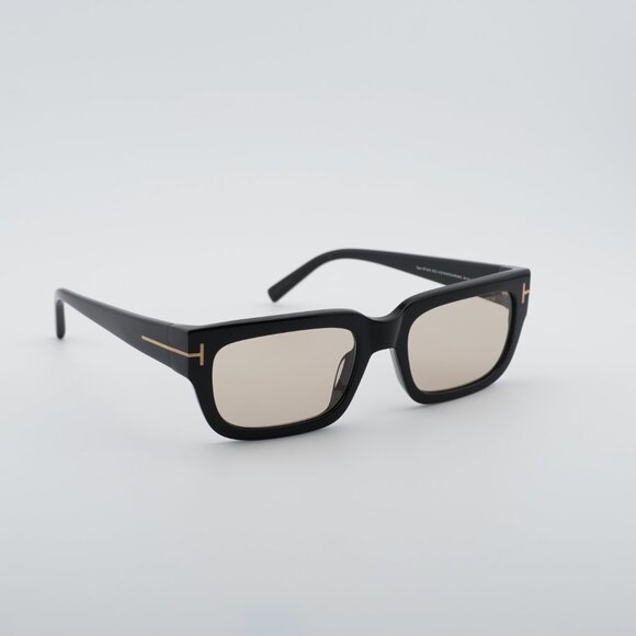 Tom Ford Ezra FT1075 01E Sunglasses Black Rectangle Frame, Photochromic Lenses main image 7